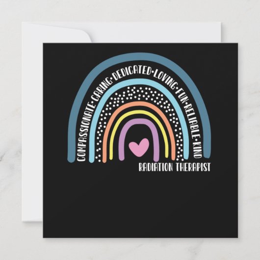 放射線セラピスト思気にいやりのある専用 招待状 (正面)