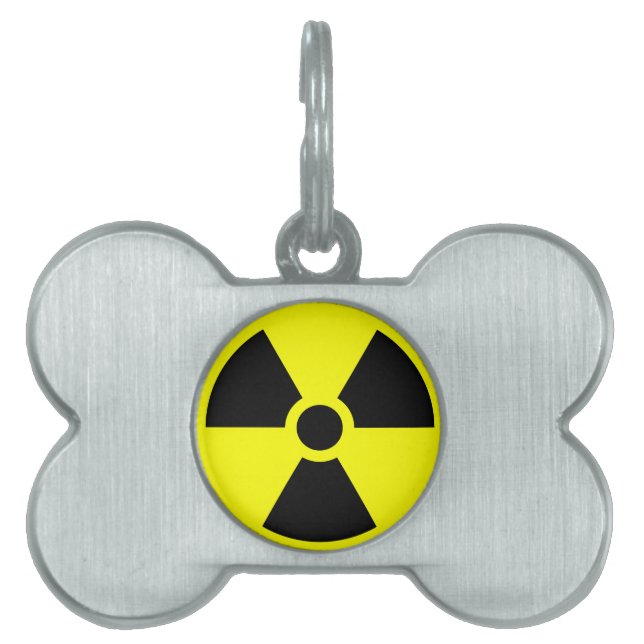 放射線トレフォイルマーク ペットネームタグ (正面)