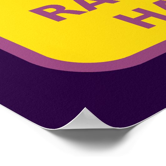 放射線ハザード警告ズ ポスター (角)