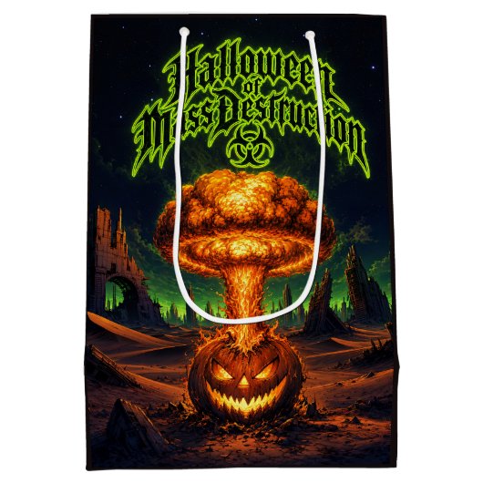 放射線ホウキズイ ハロウィンオブ大量破壊 ミディアムペーパーバッグ (裏面)