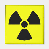 放射線三葉標識シンボル警告標識シンボル マグネット (正面)