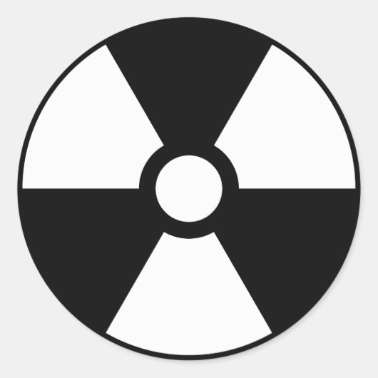 放射線三葉標識シンボル警告標識シンボル ラウンドシール (正面)