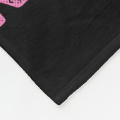 放射線乳房Cの最後の日のユニコーンピンクリボン フリースブランケット (角)