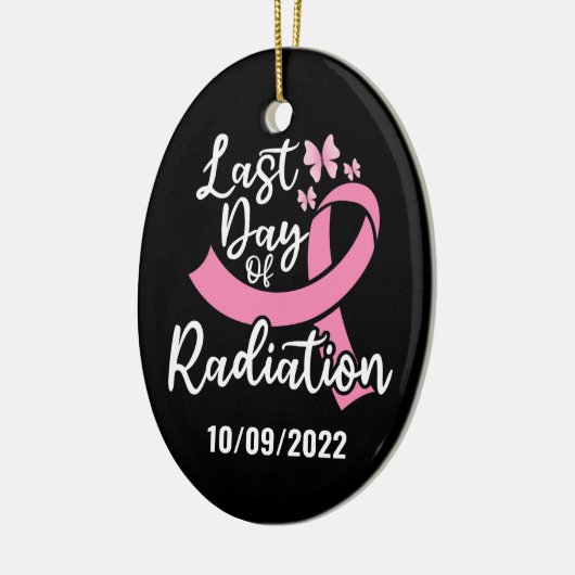放射線乳癌の最後の日カスタム付 セラミックオーナメント (左)