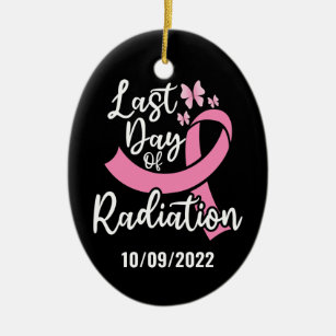 放射線乳癌の最後の日カスタム付 セラミックオーナメント