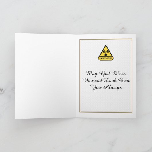 放射線医カスタム退職カード カード (内部)