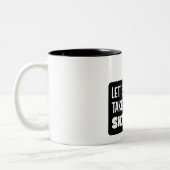 放射線医学パンSkelfieコーヒーマグを取ろう ツートーンマグカップ (左)