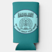 放射線医学ユーモア – あなたのイメージの問題 スリム缶クーラー (裏面)