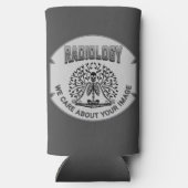 放射線医学ユーモア – あなたのイメージの問題 スリム缶クーラー (裏面)