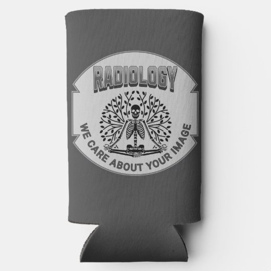 放射線医学ユーモア – あなたのイメージの問題 スリム缶クーラー (裏面)