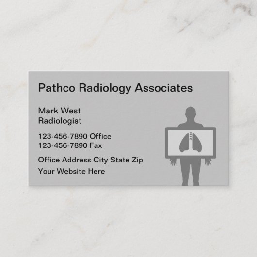 放射線医学画像編集可能名刺 名刺 (正面)
