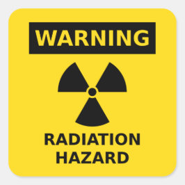 放射線危険ステッカー スクエアシール