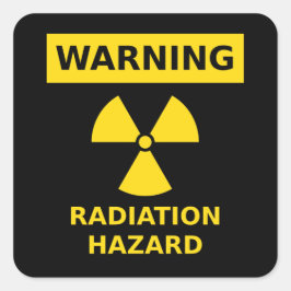 放射線危険ステッカー スクエアシール
