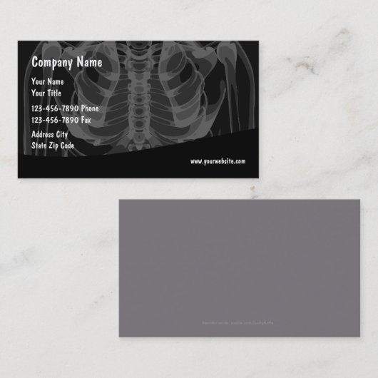 放射線学の医学のテーマ 名刺 (正面/裏面)