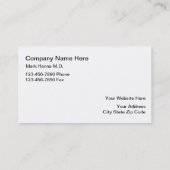 放射線学の名刺 名刺 (裏面)