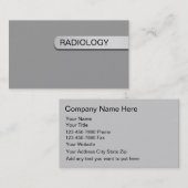 放射線学の名刺 名刺 (正面/裏面)