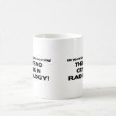 放射線学の泣き叫び無し コーヒーマグカップ (中央)