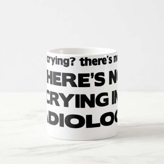 放射線学の泣き叫び無し コーヒーマグカップ (中央)