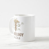 放射線学はマグを揺すります コーヒーマグカップ (正面左)