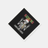 放射線学クリスマスサンタスケルトンX線技術者 スタンダードカクテルナプキン (角)