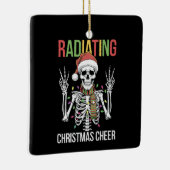 放射線学クリスマスサンタスケルトンX線技術者 セラミックオーナメント (右)