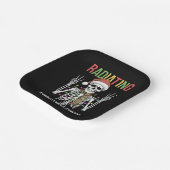 放射線学クリスマスサンタスケルトンX線技術者 ペーパープレート (傾斜あり)