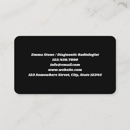 放射線学者 名刺 (裏面)