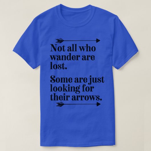 放射線弓道引用文おもしろい射手ことわざハンティ Tシャツ (デザイン正面)