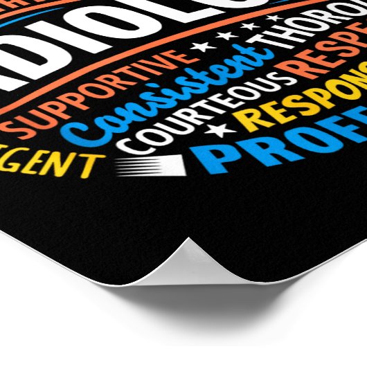 放射線技師のユーモアあふれるラドテックウィーク感謝 Radiolo ポスター (角)