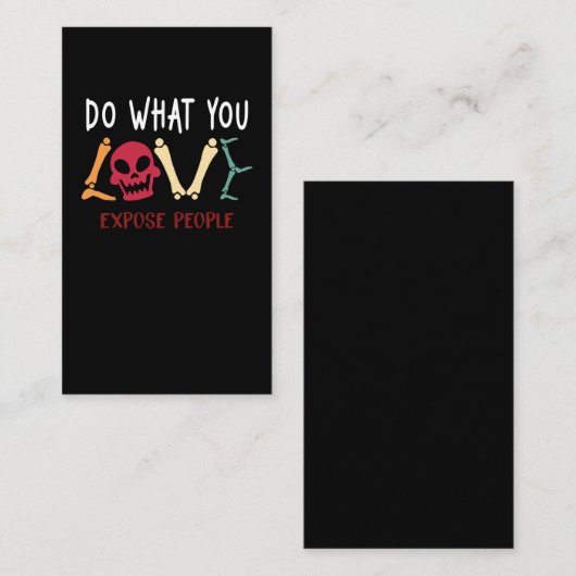 放射線技師ユーモア骨格X線放射線おもしろい学会 名刺 (正面/裏面)