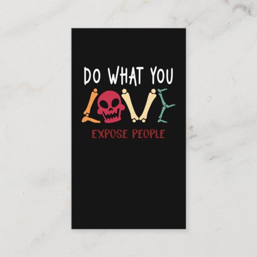 放射線技師ユーモア骨格X線放射線おもしろい学会 名刺 (正面)