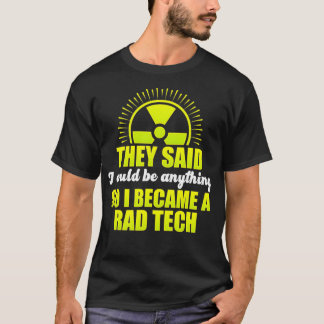 放射線技師素晴らしい技術おもしろいが放射線感染 Tシャツ