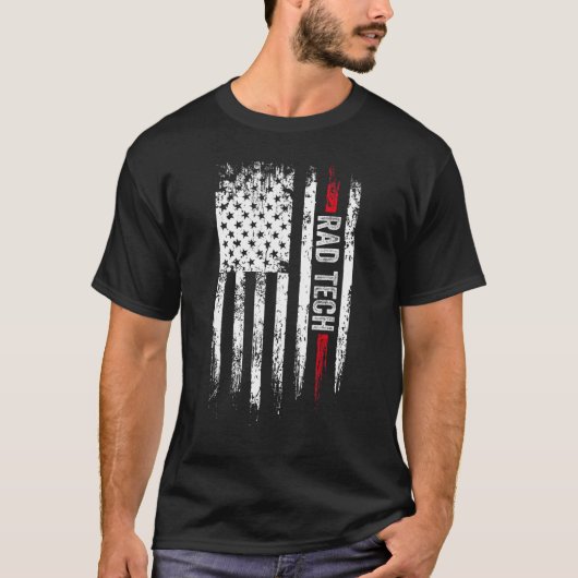 放射線技師素晴らしい技術米国旗の放射線学 Tシャツ (正面)