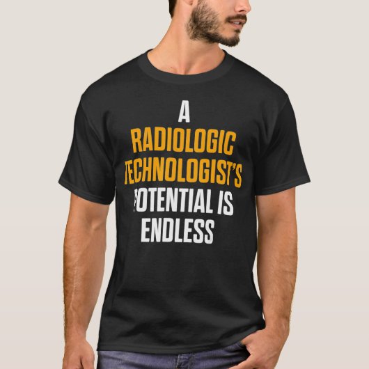 放射線技師素晴らしい技術電位ラジオロ Tシャツ (正面)