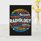 放射線技師週間感謝 Radiology Funny Rad Tech カード (黄色い花)