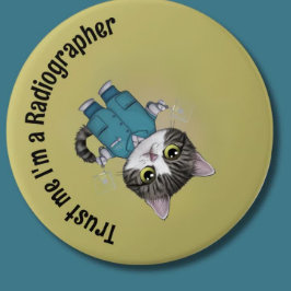 放射線技師、医学博士、放射線医学セラピー 缶バッジ