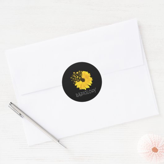 放射線技師X線放射線撮影素晴らしい ラウンドシール (封筒)