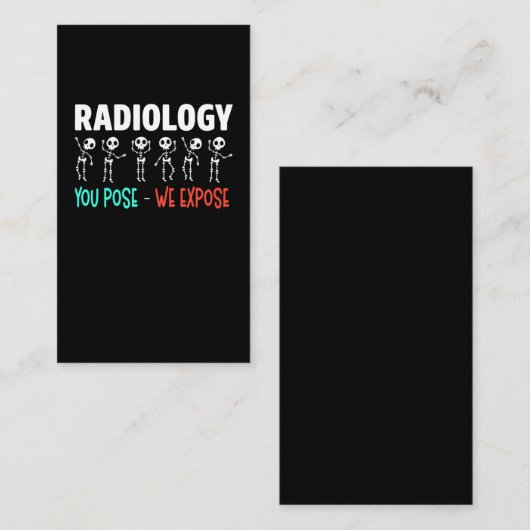 放射線技師X線骨格 名刺 (正面/裏面)