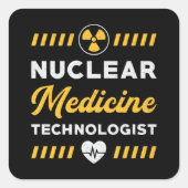 放射線技術核医学技術者X線 スクエアシール (正面)