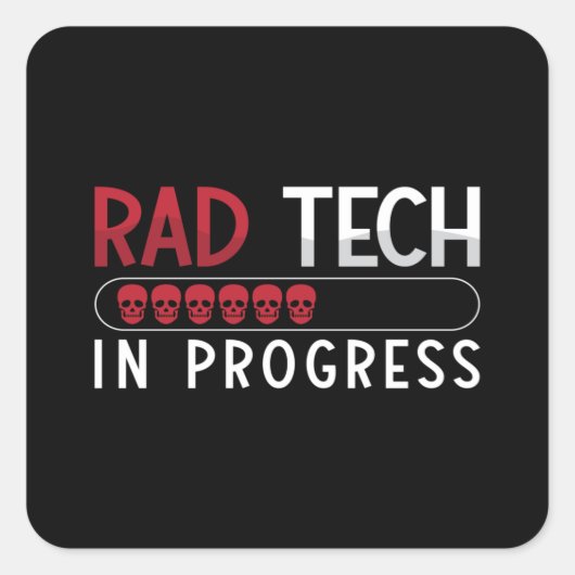 放射線技術素晴らしい技術研究員 スクエアシール (正面)