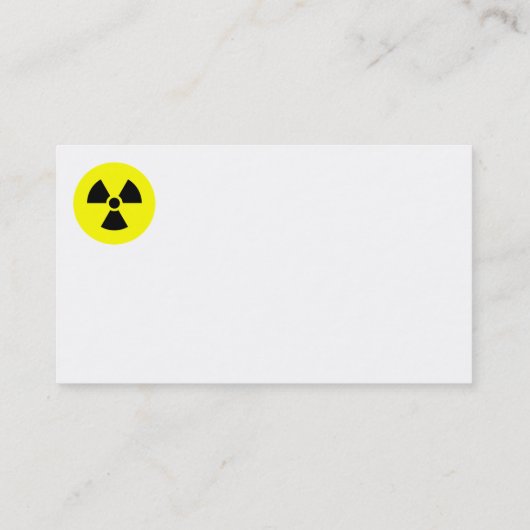 放射線標識名刺 名刺 (裏面)