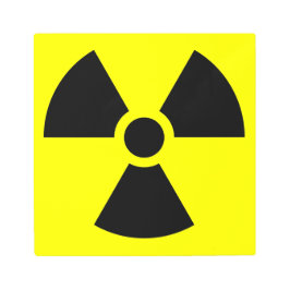 放射線標識12"x12"メタルアート メタルプリント