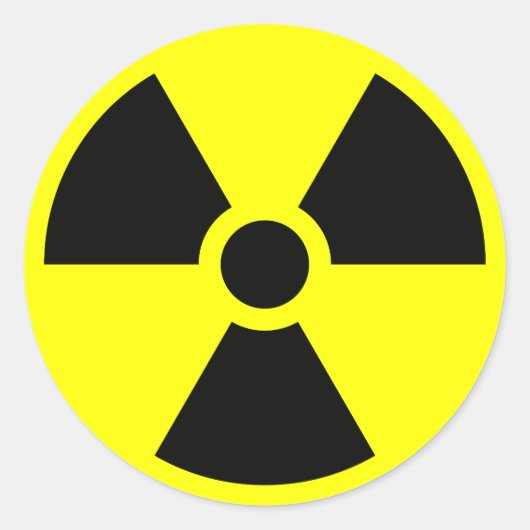 放射線標識 ラウンドシール (正面)