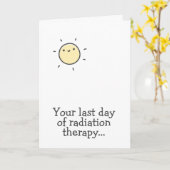 放射線治療の最後の日！ 頑張って！ カード (黄色い花)