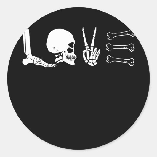 放射線生命愛スケルトン骨語 ラウンドシール (正面)