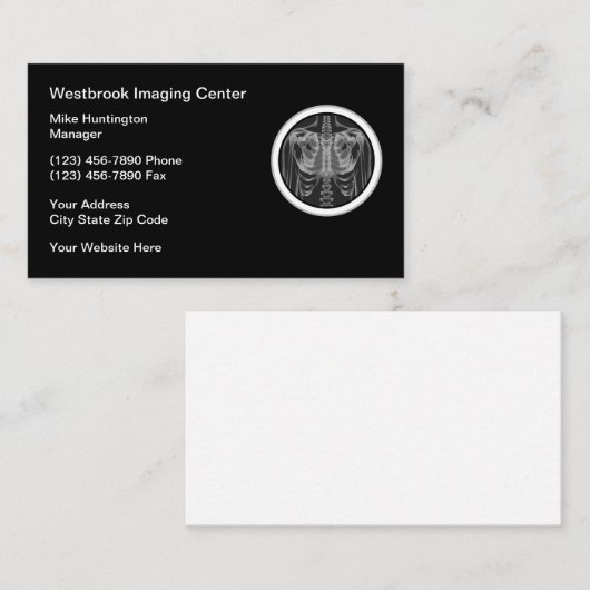 放射線画像センター 名刺 (正面/裏面)