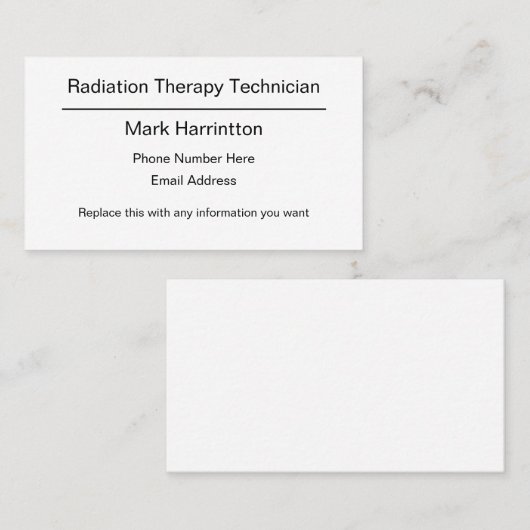 放射線療法の医学のデザイン 名刺 (正面/裏面)