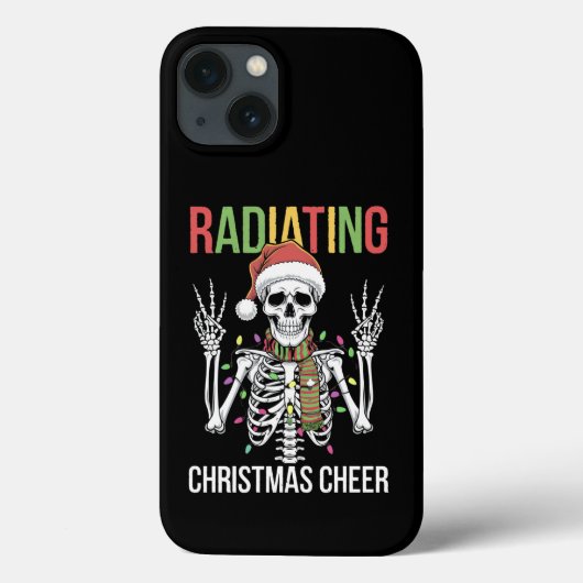 放射線科クリスマスサンタ骨格X線技師 Case-Mate iPhoneケース (裏面)