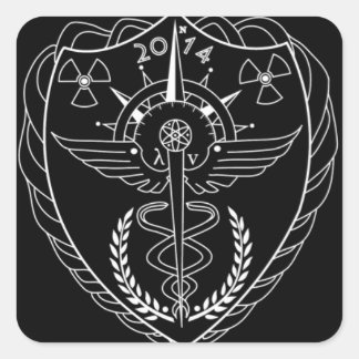 放射線科ステッカー スクエアシール