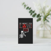 放射線科ユーモア骨格X線技師 名刺 (スタンド正面)